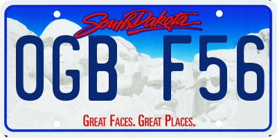 SD license plate 0GBF56