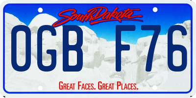 SD license plate 0GBF76