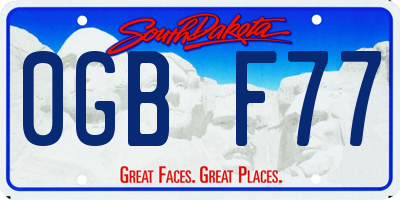SD license plate 0GBF77