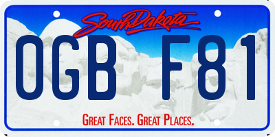 SD license plate 0GBF81
