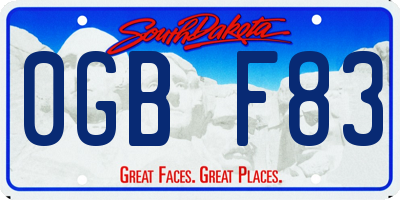 SD license plate 0GBF83