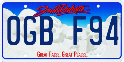 SD license plate 0GBF94