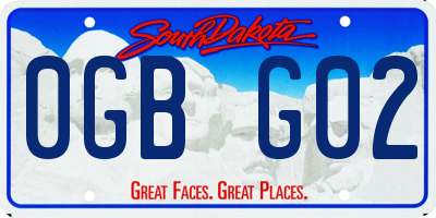 SD license plate 0GBG02