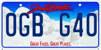 SD license plate 0GBG40