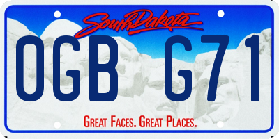 SD license plate 0GBG71