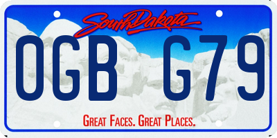 SD license plate 0GBG79
