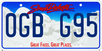 SD license plate 0GBG95