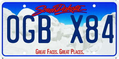 SD license plate 0GBX84