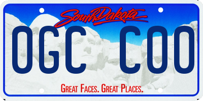 SD license plate 0GCC00
