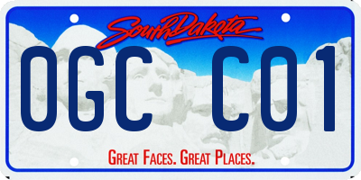 SD license plate 0GCC01