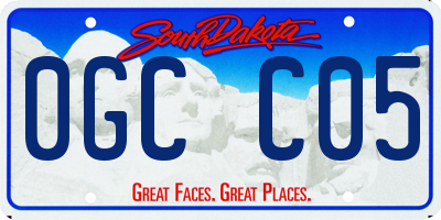 SD license plate 0GCC05