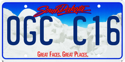SD license plate 0GCC16