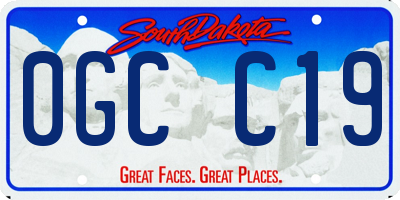 SD license plate 0GCC19