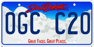 SD license plate 0GCC20