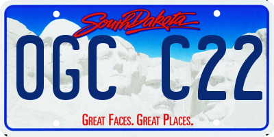 SD license plate 0GCC22