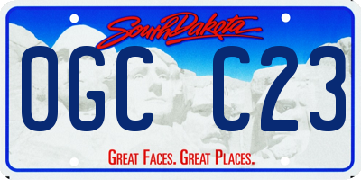 SD license plate 0GCC23