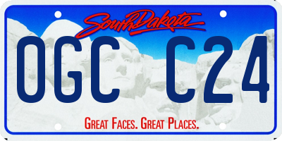 SD license plate 0GCC24
