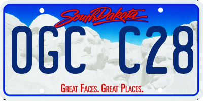 SD license plate 0GCC28