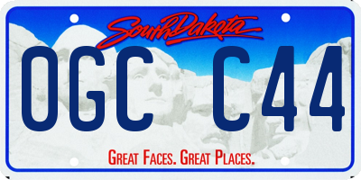 SD license plate 0GCC44