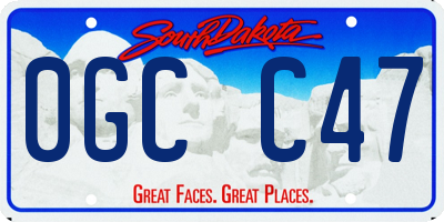 SD license plate 0GCC47