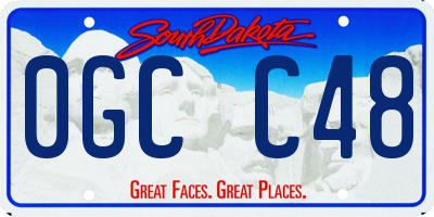 SD license plate 0GCC48