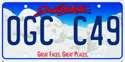 SD license plate 0GCC49