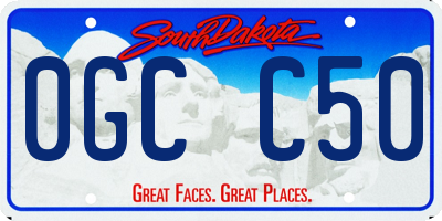 SD license plate 0GCC50