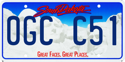 SD license plate 0GCC51
