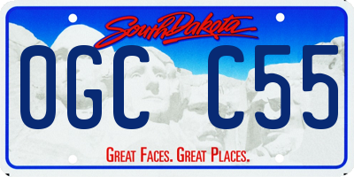 SD license plate 0GCC55