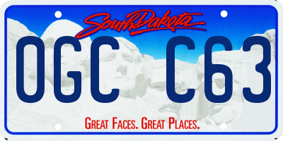 SD license plate 0GCC63