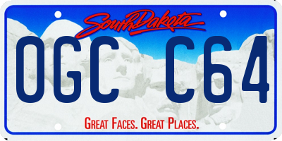 SD license plate 0GCC64