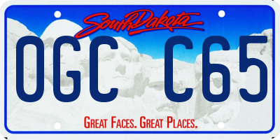 SD license plate 0GCC65