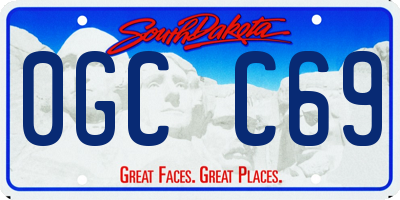 SD license plate 0GCC69