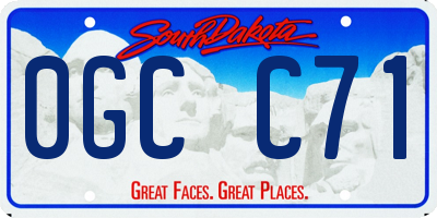 SD license plate 0GCC71