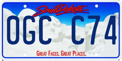 SD license plate 0GCC74