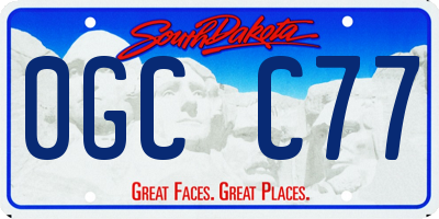 SD license plate 0GCC77