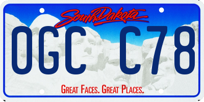SD license plate 0GCC78