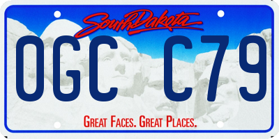 SD license plate 0GCC79