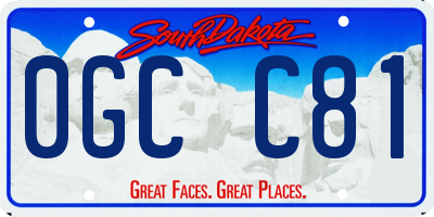 SD license plate 0GCC81