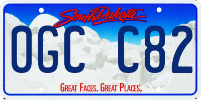 SD license plate 0GCC82