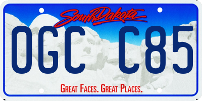 SD license plate 0GCC85