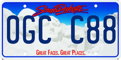 SD license plate 0GCC88