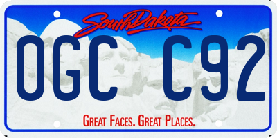 SD license plate 0GCC92