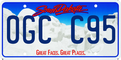 SD license plate 0GCC95
