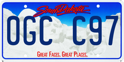 SD license plate 0GCC97