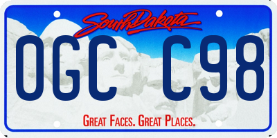 SD license plate 0GCC98