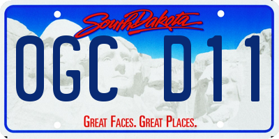 SD license plate 0GCD11