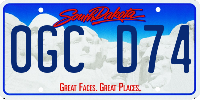 SD license plate 0GCD74