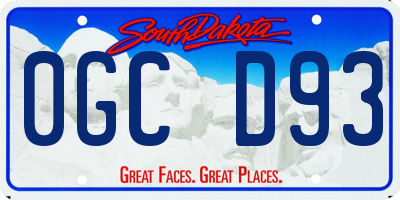 SD license plate 0GCD93
