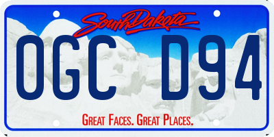 SD license plate 0GCD94